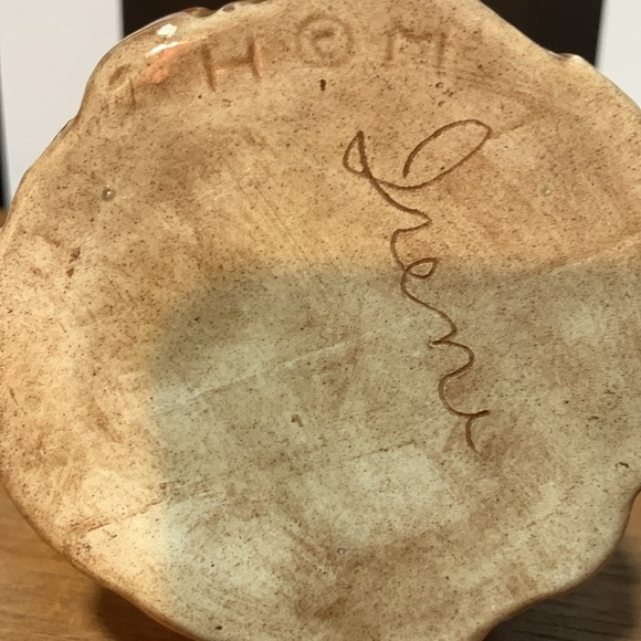 Handmade Ceramic Wood Grain Mushroom Small Pitcher or Vase Shelf / Home Decor - Picture 6 of 14